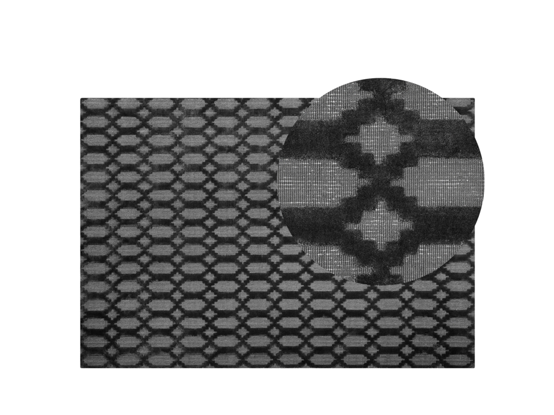 Alfombra de pelo corto BELIANI Cizre de Viscosa Gris 140x200