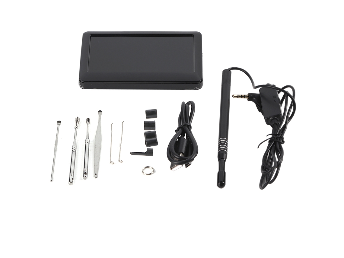 Endoscopio De Examen De Oído Con Cuchara Visual Pantalla Hd 4.3 Pulgadas Para Cavidad Oral Y Nasal