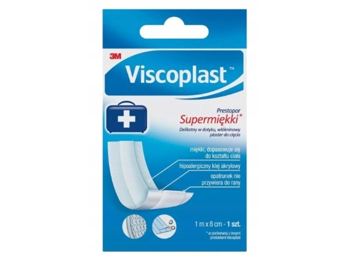 Apósito elástico Viscoplast Prestopor Super Soft de 1 m x 8 cm (3 m)