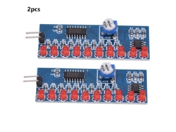 Kit Diy Módulo De Luz Led Chaser Fluyente Con Ne555+cd4017 Circuito Electrónico 2 Piezas