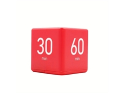Temporizador de cubo LCD rojo Yunzii con función de recordatorio