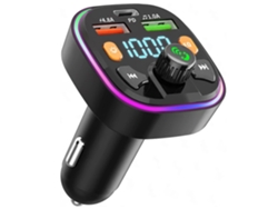 Adaptador Carro Bluetooth Yizhood Q5 Pdqc3.0 Transmisor Fm Negro