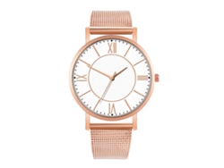 Reloj De Moda Para Parejas Con Correa De Malla Dial Redondo Cuarzo Unisex