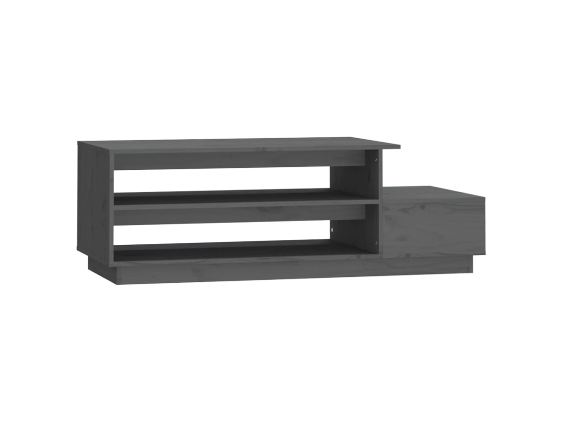 Mesa de centro de madera maciza de pino gris MAISON EXCLUSIVE (120x50x40,5 cm)