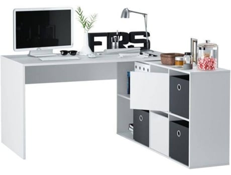 Escritorio HABITDESIGN Adapta XL Blanco (203 x 74 x 139 cm - Melamina)