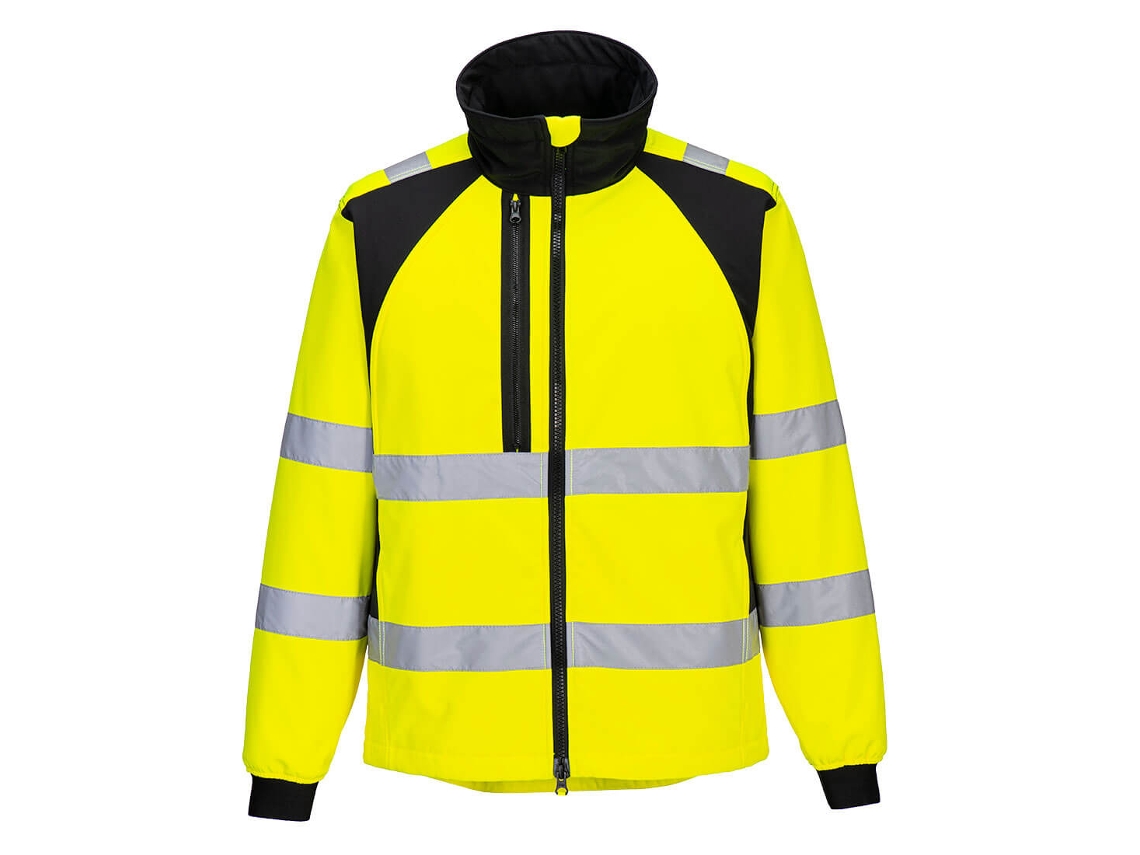 Chaqueta Softshell De Alta Visibilidad Wx2 Eco - Seguridad Y Comodidad Naranja Negro / Xl