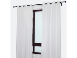 Cortina Fabricada con Tela Fina Color Blanco Sólido 140 x 260 cm - Individual