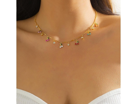Collares para mujeres Temperamento Collar multicapa Collar de circón de cadena salvaje collar geométrico