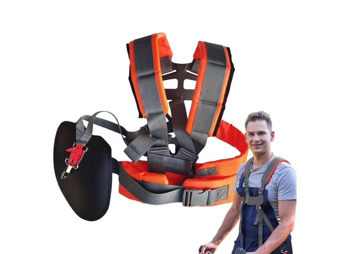 RNEMITERY Arnés para desbrozadora STIHL Husqvarna ECHO, arnés de doble hombro con cinturón ajustable y hombreras acolchadas, correa de hombro universal con amor