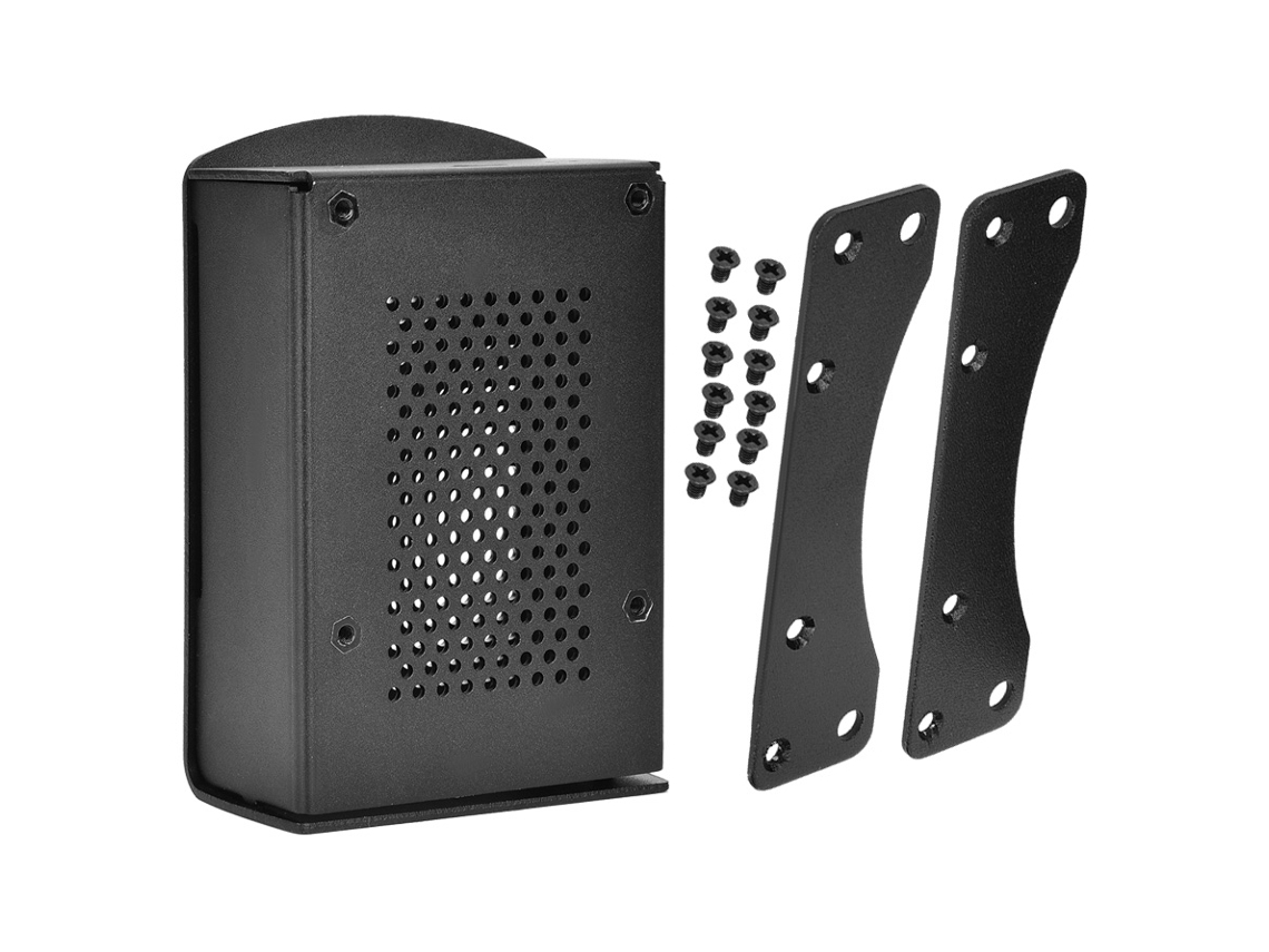 Caja Aluminio Para Raspberry Pi 4 Model B Con Heatsink Bracket Protector Enclosure Negro