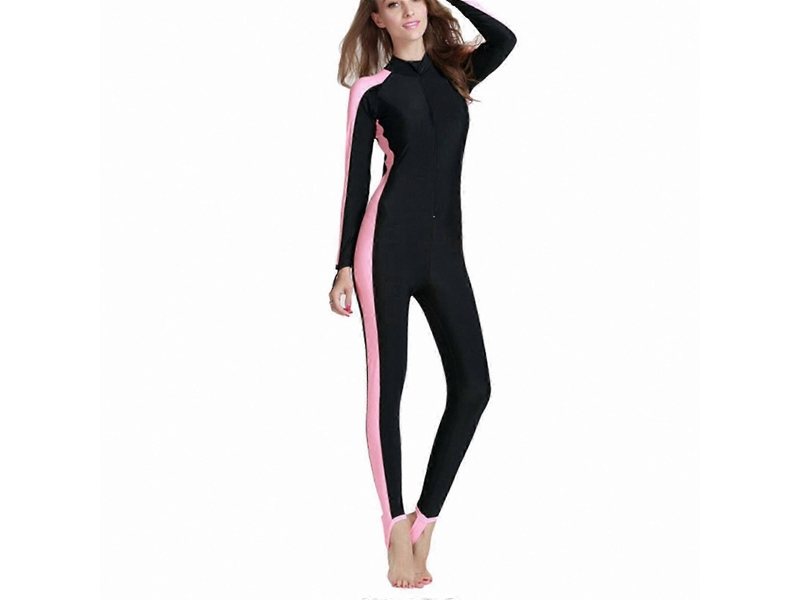 Traje de baño de manga larga para mujer de tallas grandes con protección solar y repelente de medusas para actividades acuáticas - Rosewell