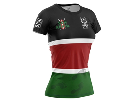 Camiseta de Hombre para Running OTSO Run Kenya Colorido Multicolor (M)