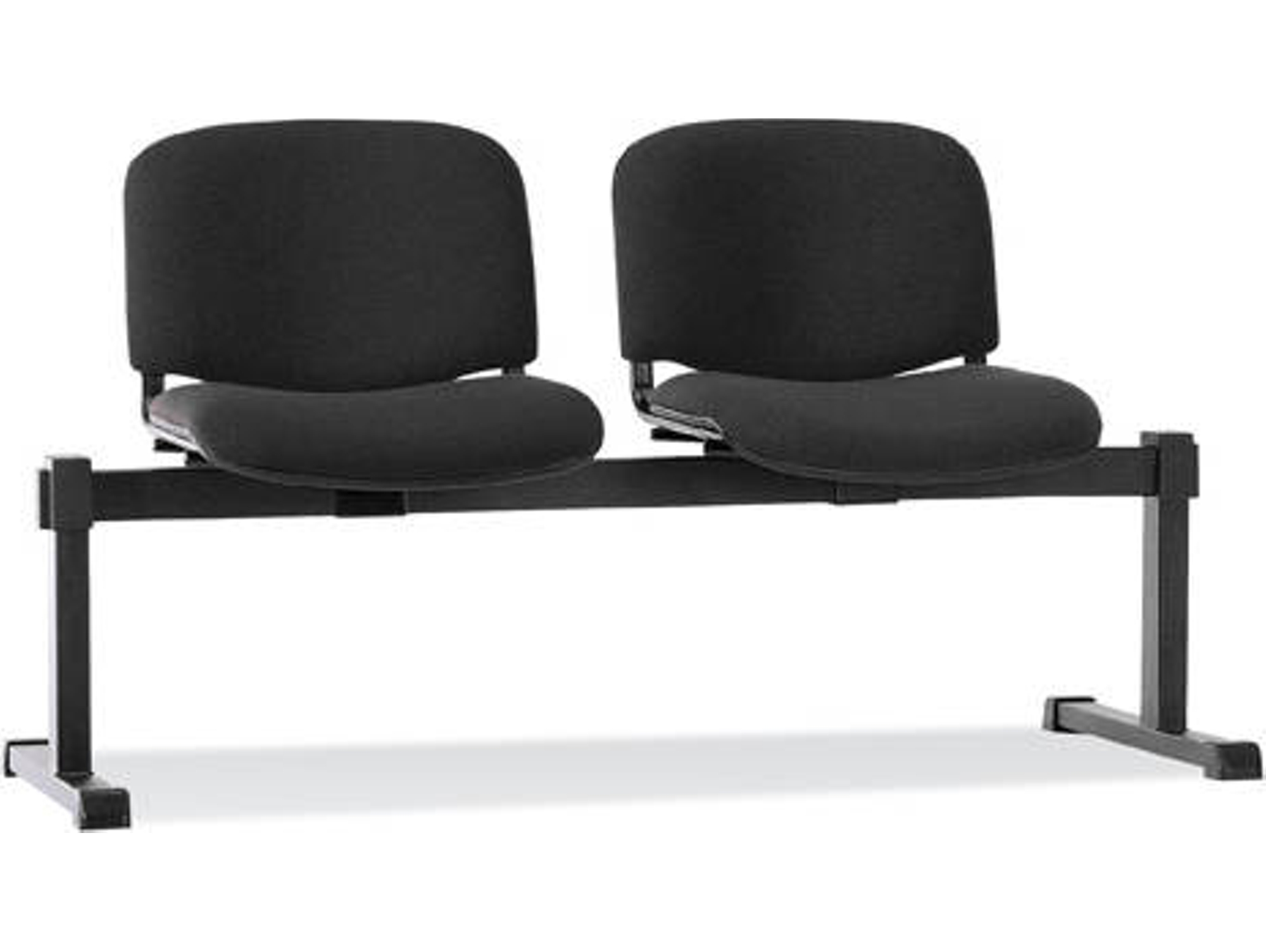 Silla para Recepción PYC Bloco 2 Sillas Montiel Negro (Sin Brazos - Tejido)