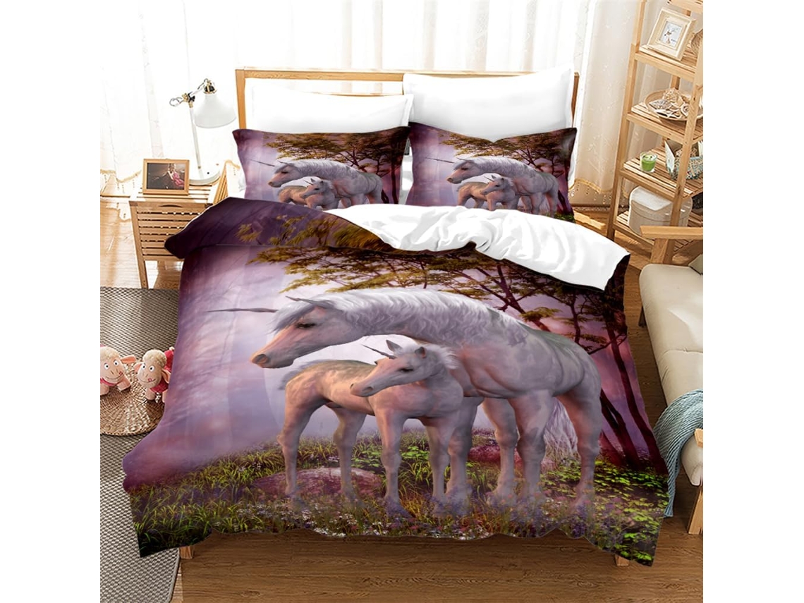 Juego Ropa Cama Estampado Juego Niños Niñas Adolescentes Funda Nórdica Almohada 220x240cm 220x240 Cm 50x75