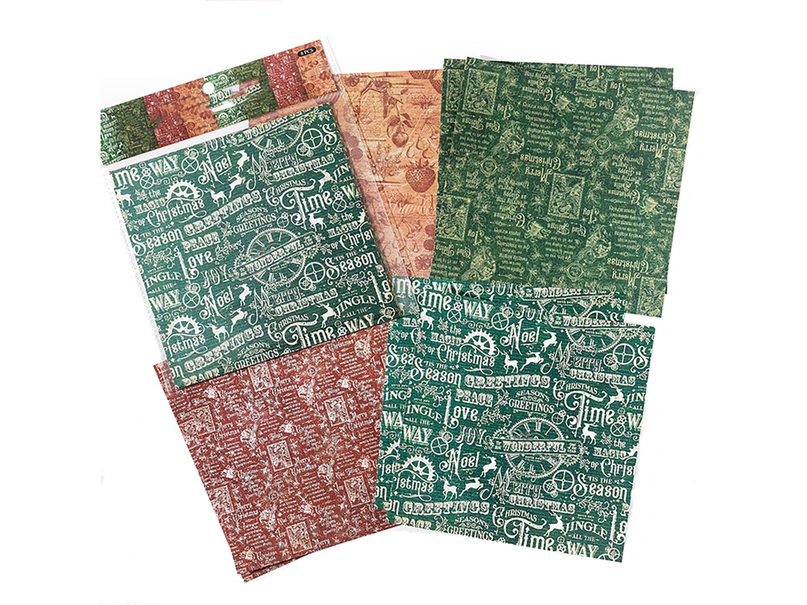 8 hojas de pegatinas con temática navideña para decoración, manualidades, fondo de invierno, letras, álbum de recortes, manual