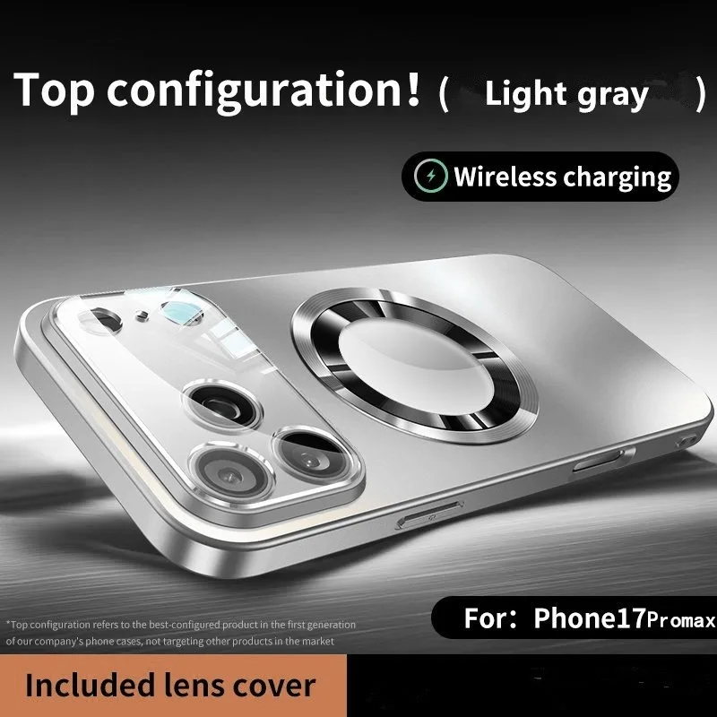 (iphone 17 Pro Max Gris) Elegante Funda Magnética Para Iphone, Compatible Con La Función Magnética Magsafe.