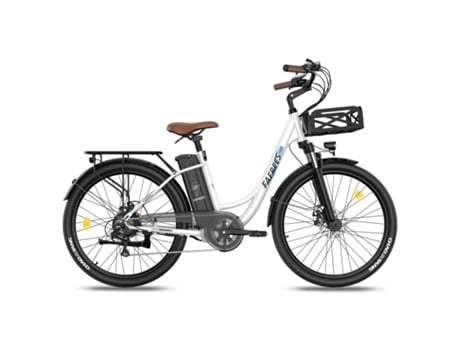 Bicicleta Eléctrica FAFREES F26 Lasting Motor 250W Batería 36V20.3Ah Alcance 160Km Freno de Disco Mecánico Blanco
