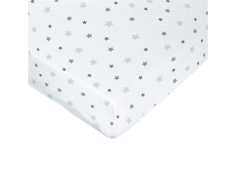 DOMIVA Lençol impresso impresso - 60 x 120 cm - Branco com estrelas