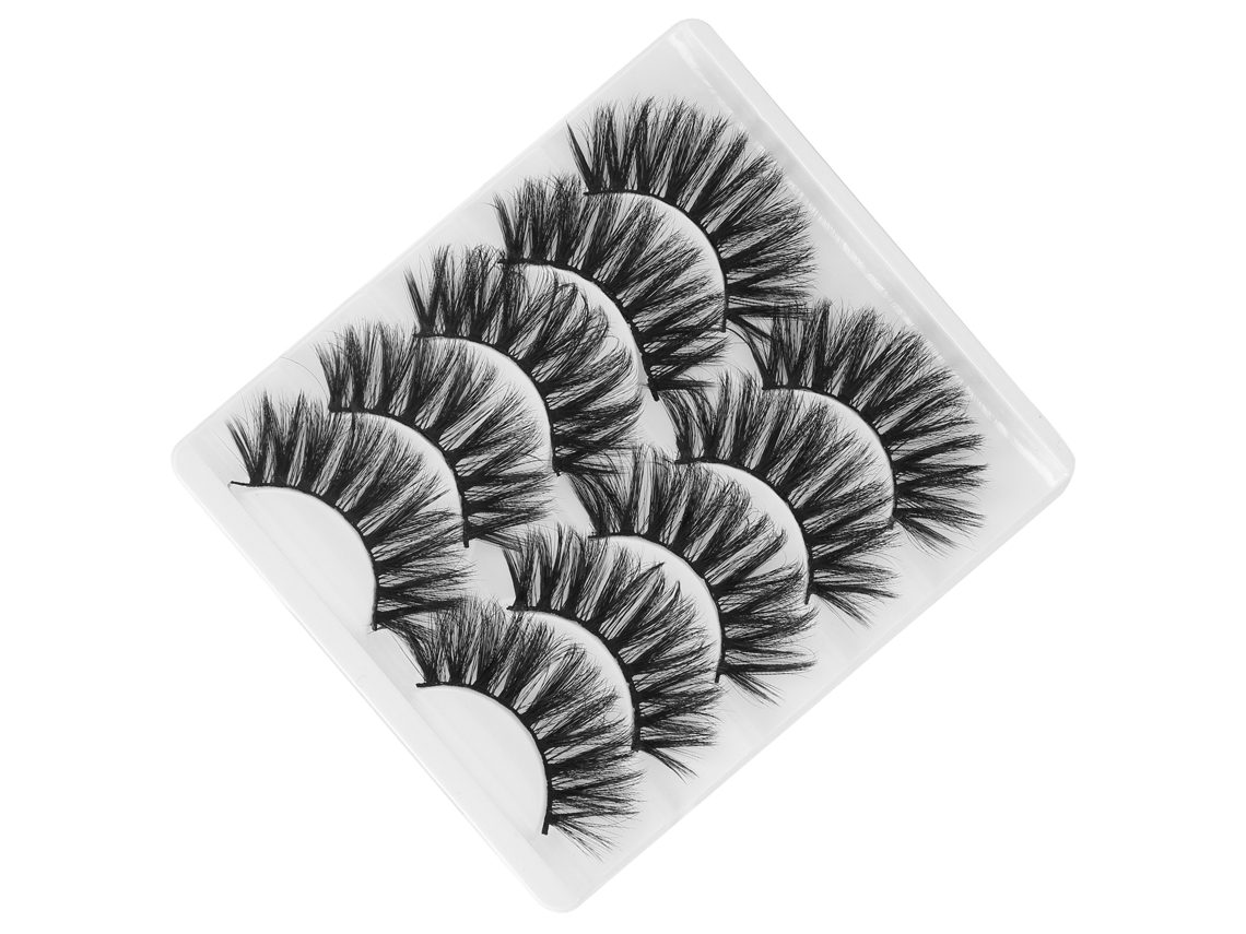 5 Pares De Pestañas Postizas Gruesas Hechas A Mano 6d, Extensiones Reutilizables, Paquete Gl703