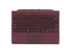 Compatible con Microsoft Surface Pro 3/4/5/6/7/7 Teclado magnético Bluetooth, rojo vino/retroiluminado Yunzii