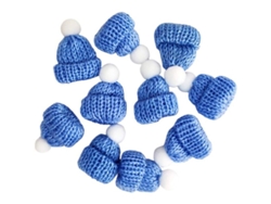 10 Mini Gorros Navideños Para Envolver Caramelos Y Accesorios De Manualidades (azul Claro)