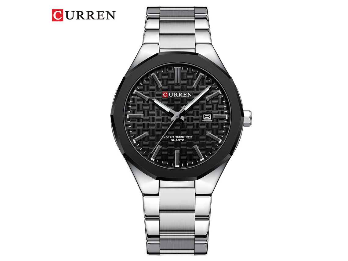 Reloj De Cuarzo Para Hombre, De Acero Inoxidable, Resistente Al Agua, Con Calendario Personalizado Y Estilo Casual.