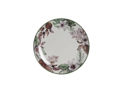 Plato Llano Dkd Home Decor Flores Porcelana (27 X 27 X 2 Cm)