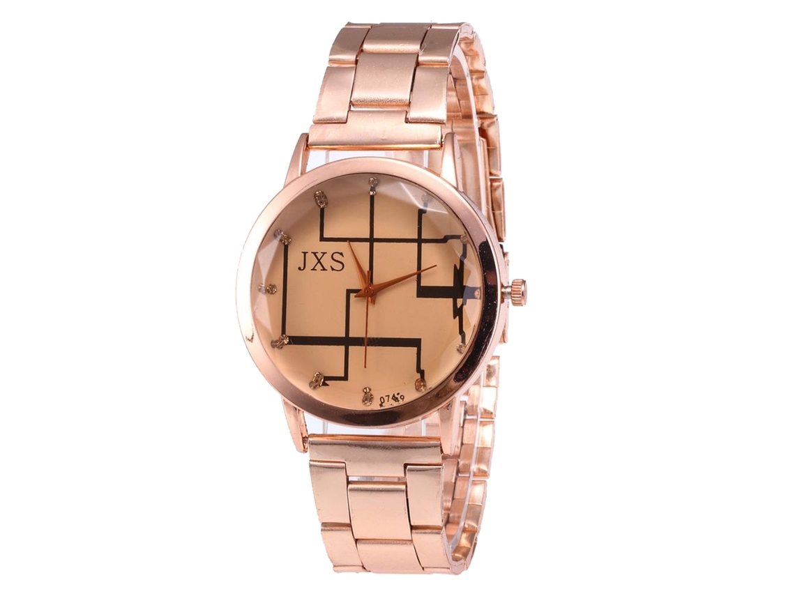 Reloj De Pulsera De Cuarzo Color Oro Rosa Para Mujer, Modelo J42 (j42-2).