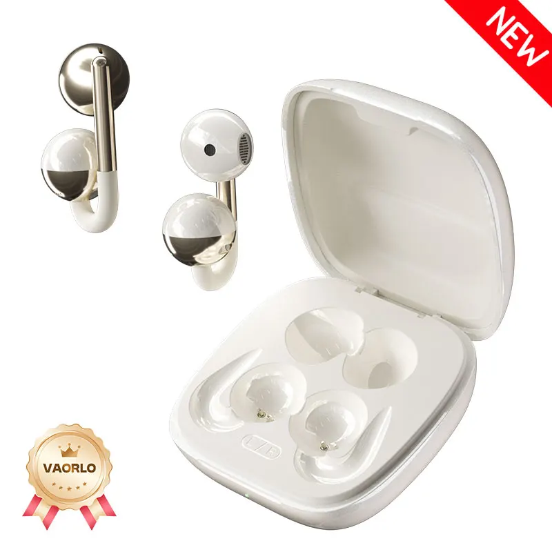 Auriculares Inalámbricos Bluetooth 6.0 Con Gancho Para La Oreja (blancos), Calidad De Sonido Hifi, Control Táctil.