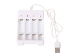 Carregador De Baterias Usb 4 Slots Rápido Para Baterias Recarregáveis Aa Aaa Station