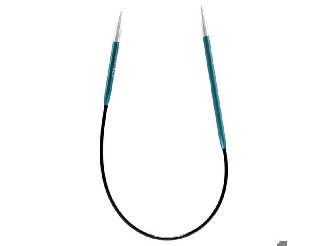 Agujas circulares fijas asimétricas Knitpro Zing de 25 cm y 3,25 mm - 47055