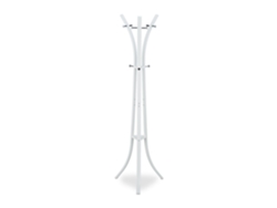 Relaxdays Perchero Pie Para Chaquetas Y Abrigos, Metal, Blanco, 175 Cm