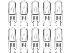 Rebe-bombilla Halógena G9 40w 230v 480lm 2900k Blanco Cálido Regulable, 360° Ángulo, 2000 Horas, Pack De 10