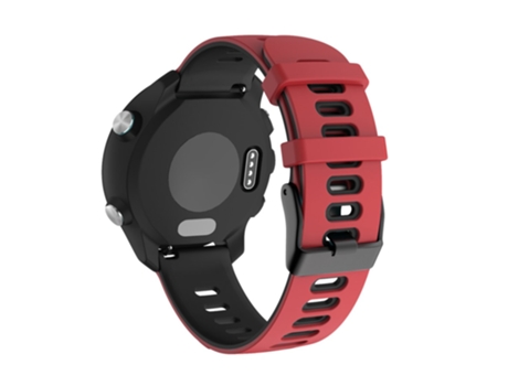 Correa de Silicona bicolor ajustable 20mm para Samsung Galaxy Watch4 Classic 46mm 42mm/Galaxy Watch4 44mm 40mm/Garmin vivoactive 3/venu - rojo/negro