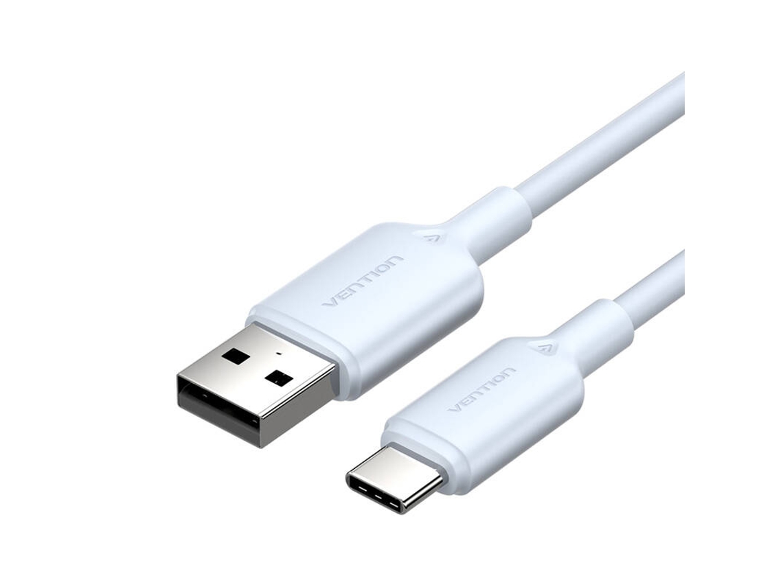 Cable Vention USB 2.0 A a USB C 3A para computadoras, carga rápida de 1 m
