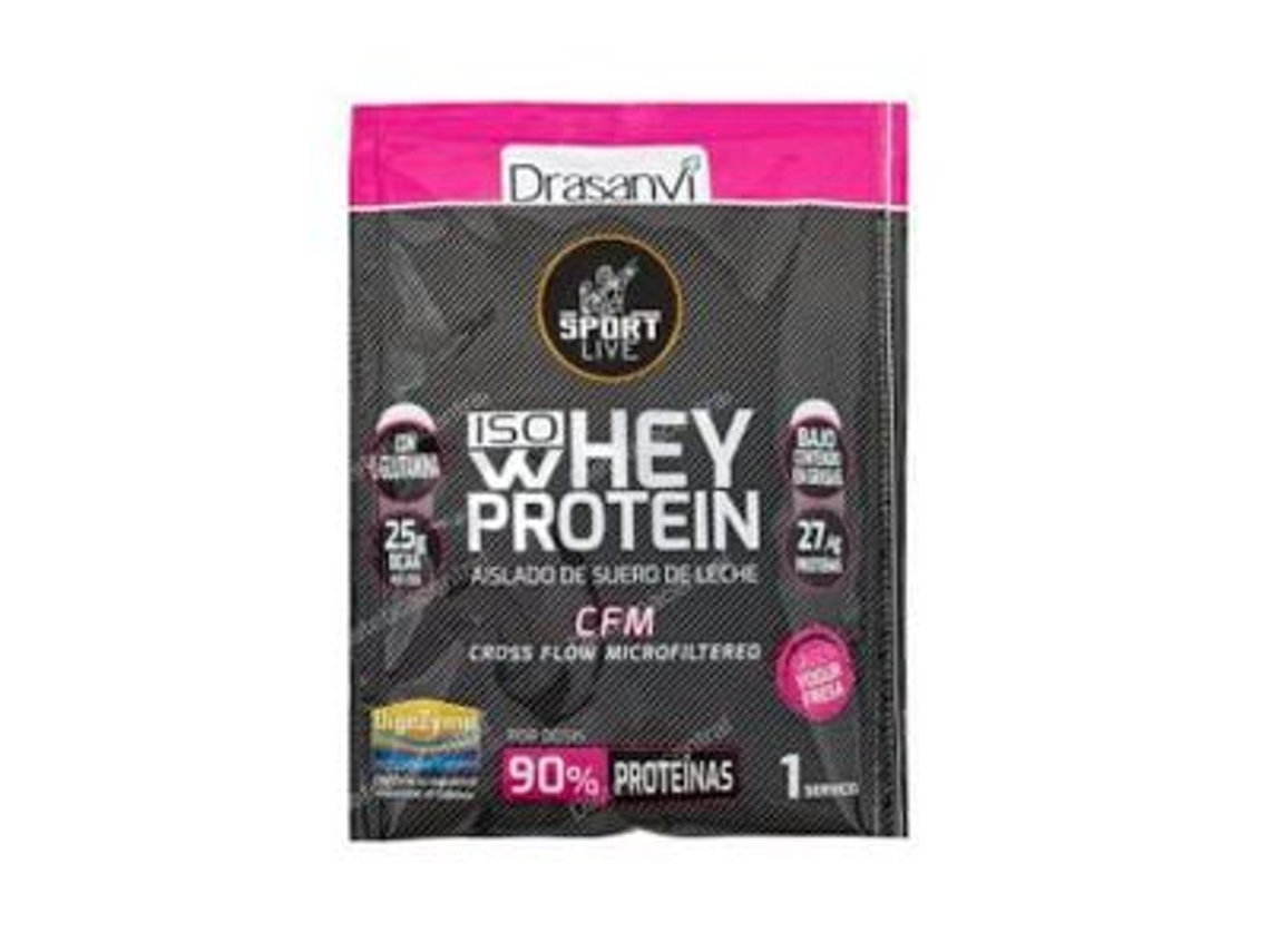 Yogurt Aislado de Proteína de Suero Fresa Sport Live 30 G Drasanvi