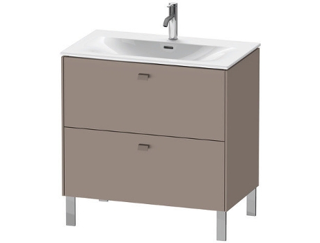 Mueble de lavabo DURAVIT Brioso vertical 82,0 x 47,9 cm 2 cajones cajón superior incl. recorte de sifón y delantal para lavabo Viu 234483