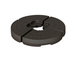 Base Para Sombrilla De 4 Piezas, Rellenable Con Arena, Desmontable, 100x100x10,5 Cm, Color Café.