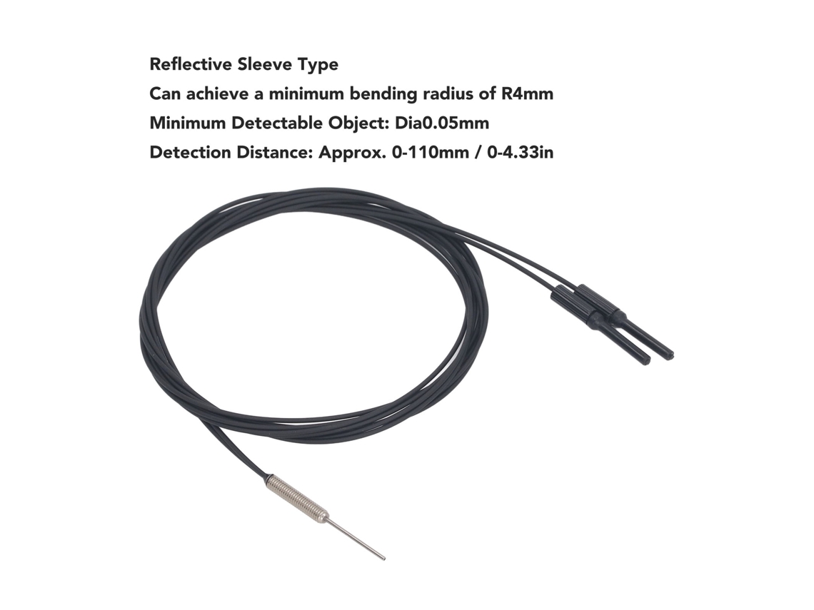 2026dz-sensor De Fibra Óptica Reflectivo Rango De Detección 0-110mm Longitud De Cable 1m
