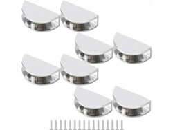Soporte ajustable para estante de vidrio, montaje sin orificios, acero RNEMITERY