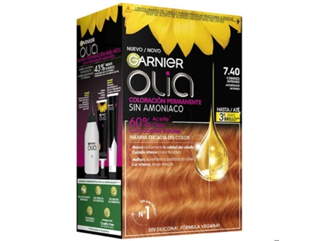 Tinte de Cabello Permanente IMEDIA Olia 7.40-Cobrizo Intenso 4 Piezas