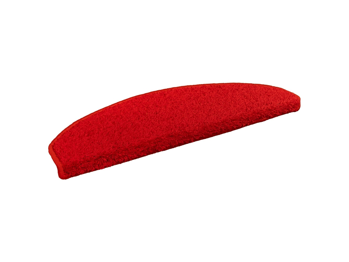 Vidaxl Alfombras Autoadhesivas Para Escaleras Semicircular 15 Pcs Rojo