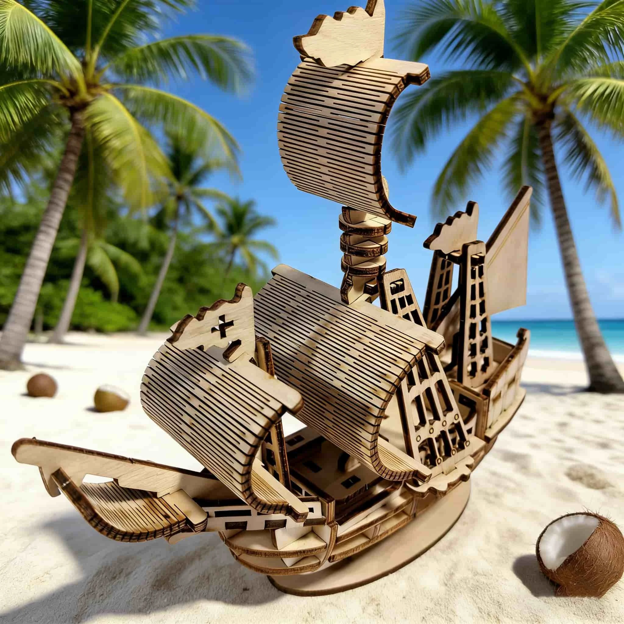 Rompecabezas De Madera 3d De Un Velero, Modelo De Madera Para Armar