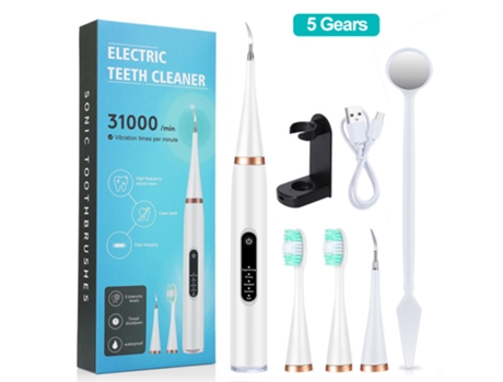 Cepillo de Dientes Eléctrico TRUMSEN X-4 Blanco (31000 Rpm - 5 Modos - Recargable)