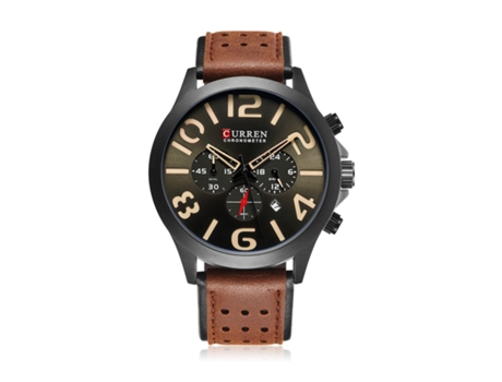Elegante Reloj de Pulsera para Hombres,Relojes Deportivos analógicos Impermeables con Calendario Relojes para Hombres-Concha Negra Caqui LUUCOZK