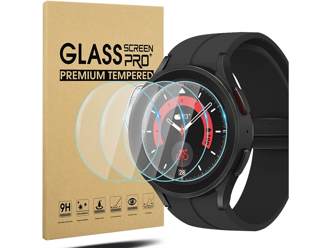 Película protectora de vidrio templado Yuysan (4 unidades) para Samsung Watch4 Classic de 42 mm