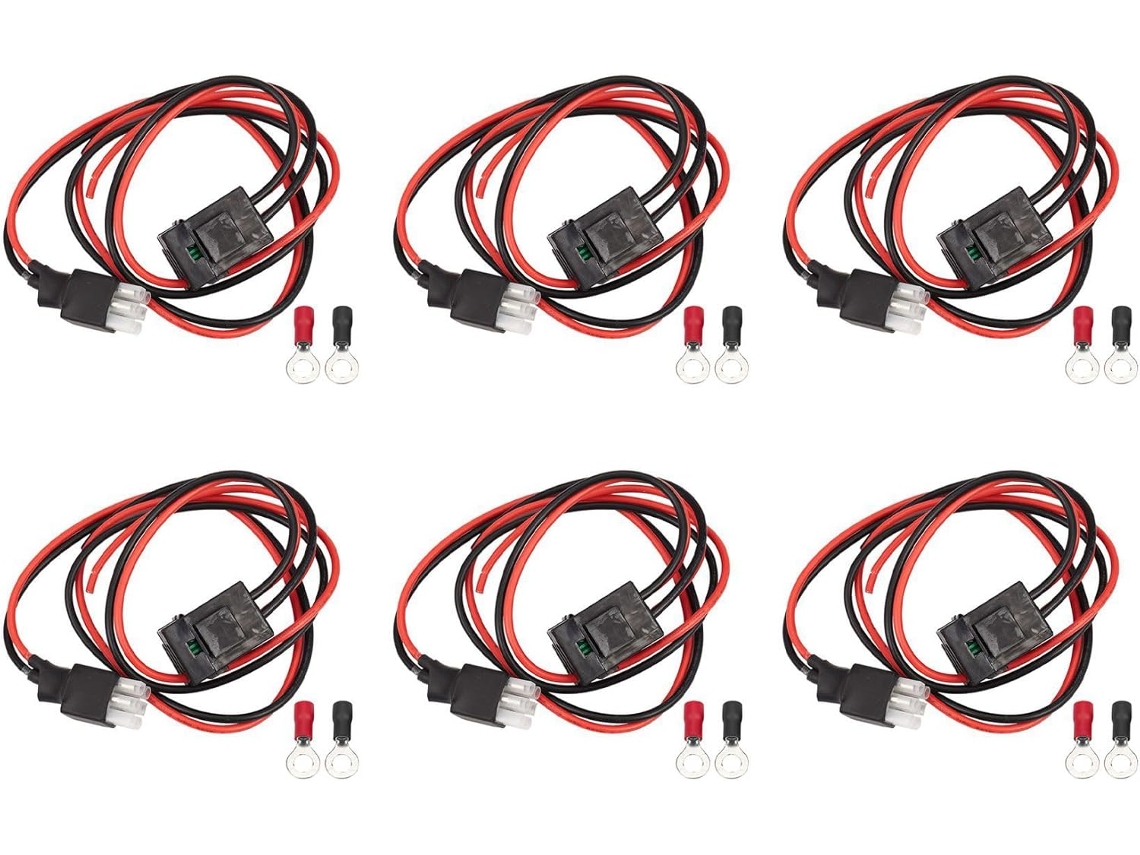 Cable De Alimentación De Onda Corta De 6 Pines Y 1 M Con Fusible De 30 A (6 Unidades) Para Ft-857d Y Ft-897d.