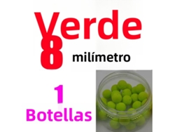 Una botella de cebo para carpas, 4 sabores, incluye flotador y cebo artificial para carpas. Mdug (verde, 8 mm).