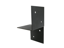 Soporte De Pared Negro Para Vigas De 9 X 9 Cm Derecho Pieza Wovar