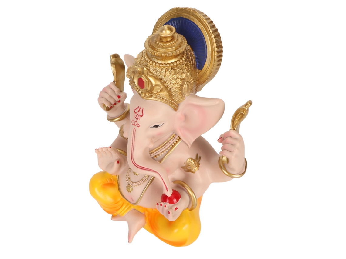 Estatua De Ganesha, Dios Elefante Indio, Escultura Hindú, Resina, Decorativa, Jardín, Hogar.